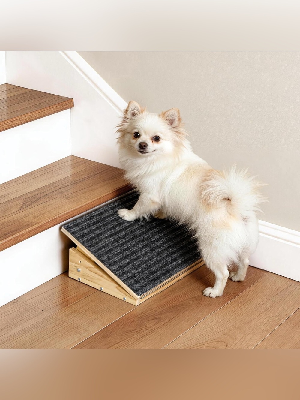 1 Single Wooden Dog Ramp for Stair Anti-Slip Pet Step Small Dogs